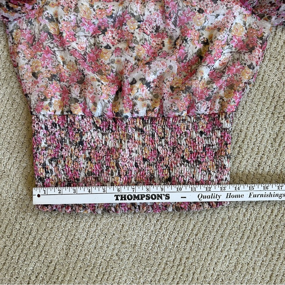 NWT 1. State Cold Shoulder lined Floral Top Women’s Medium - Picture 11 of 11